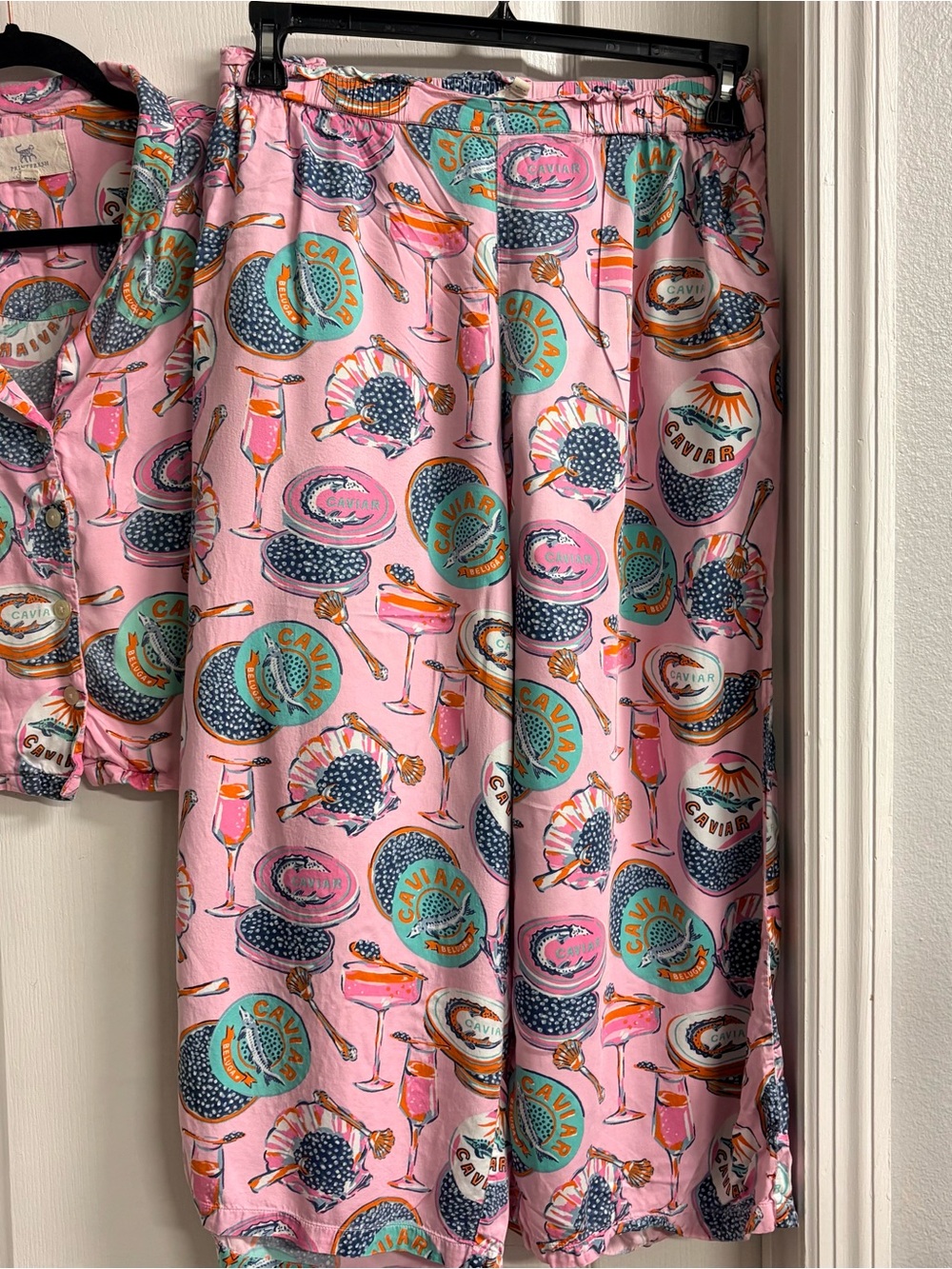 Printfresh Pink Pajama Set with Drink & Dessert Motif - Picture 2 of 11